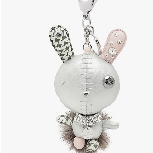 Swarovski Accessories Swarovski Mathilde Bag Charm Silver Leather